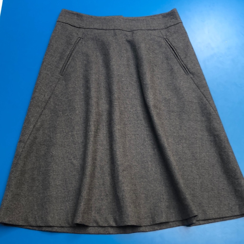 Grey Stretch Wool Banana Republic Skirt Pockets, 0